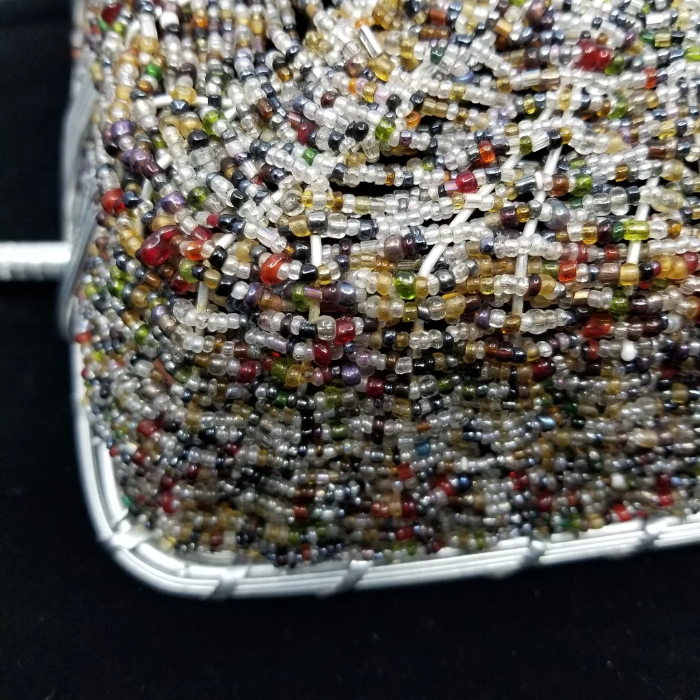 Handmade Square Aluminum Seed‎ Bead Wire Basket